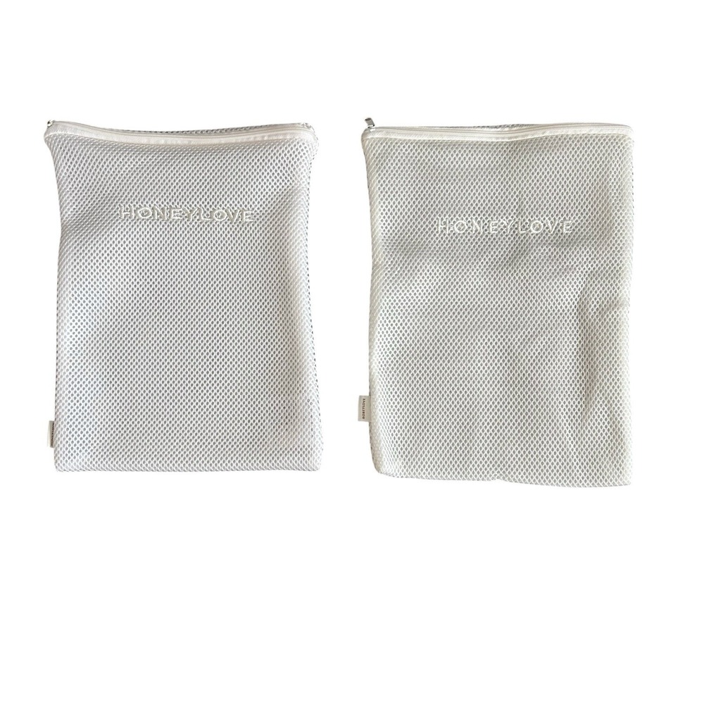 Honeylove Intimates Laundry‎ Bags Washbags Lot Of 2 Ivory Mesh Zipper